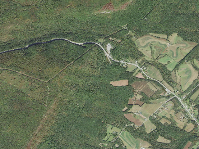 Aerial image of Buchanan State Forest roadside campsite SH009 Runaway Ramp