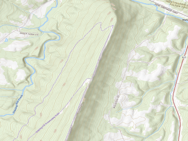 USGS topographic map of Buchanan State Forest roadside campsite SH031 Gracey