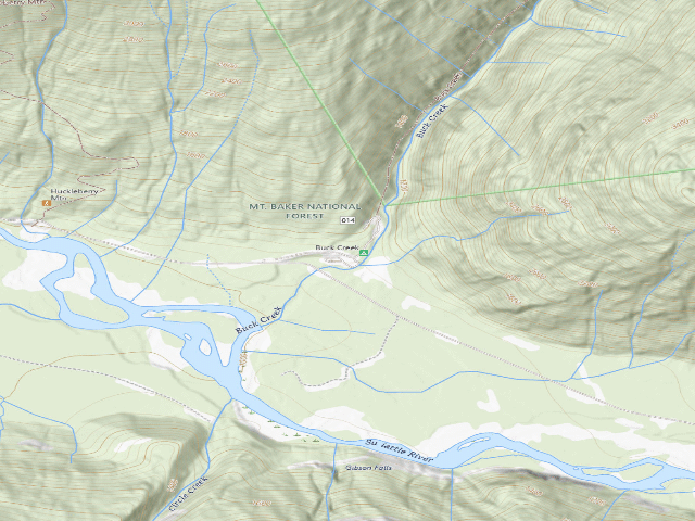 USGS topographic map of Buck Creek Campground