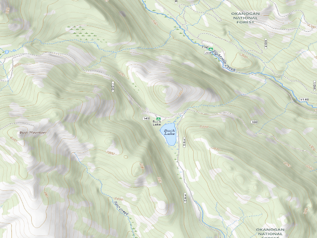 USGS topographic map of Buck Lake Campground