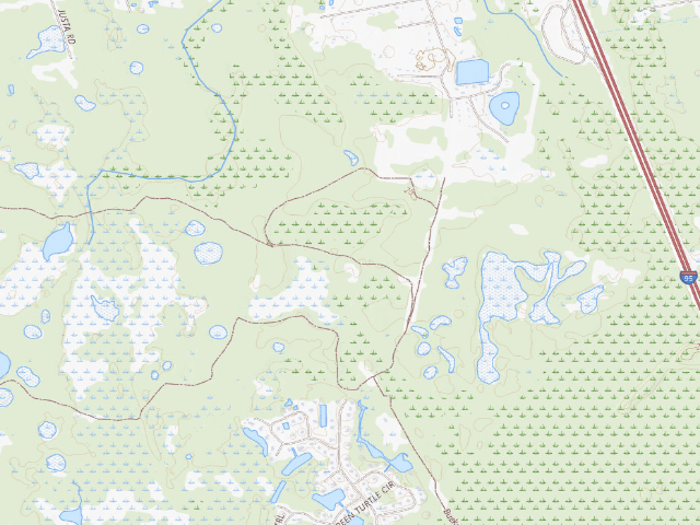 USGS topographic map of Buck Lake Conservation Area primitive campsite