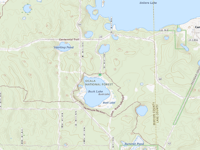 USGS topographic map of Buck Lake