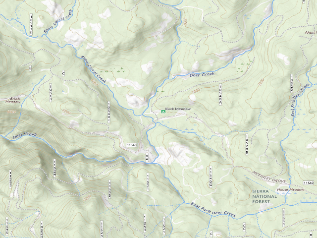 USGS topographic map of Buck Meadow