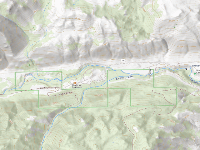 USGS topographic map of Buckeye Campground