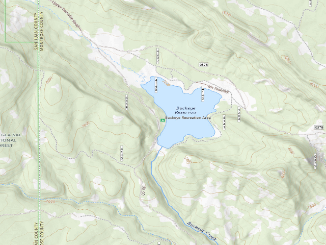 USGS topographic map of Buckeye Campground