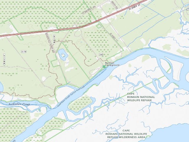 USGS topographic map of Buckhall Campground