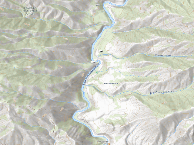 USGS topographic map of Buckhorn Bar