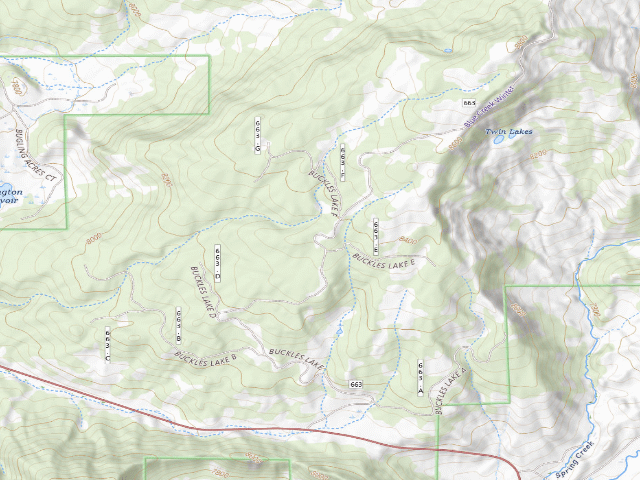 USGS topographic map of Buckles Dispersed Campground