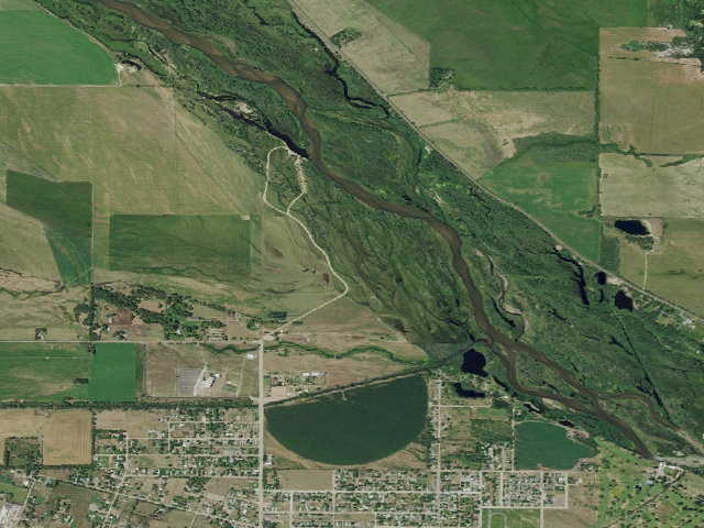 Aerial image of Buffalo Bill Ranch SRA