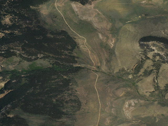 Aerial image of Buffalo Creek Campground