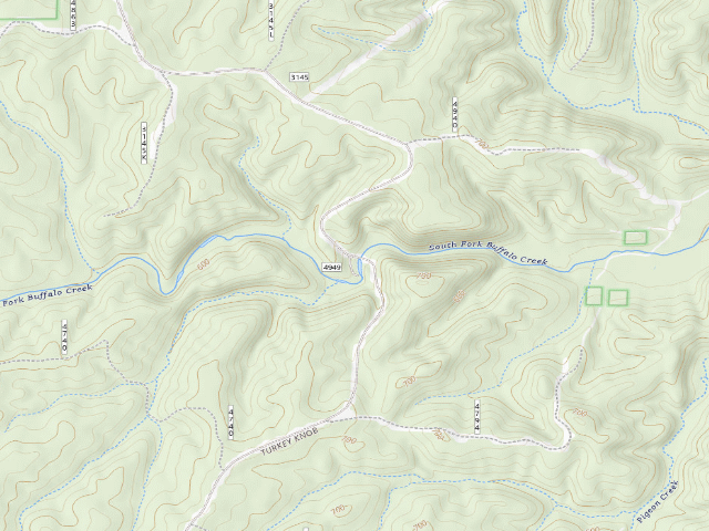 USGS topographic map of Buffalo Creek