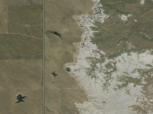 Aerial image of Buffalo Gap National Grassland