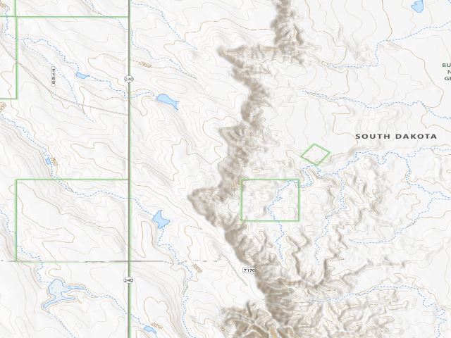 USGS topographic map of Buffalo Gap National Grassland