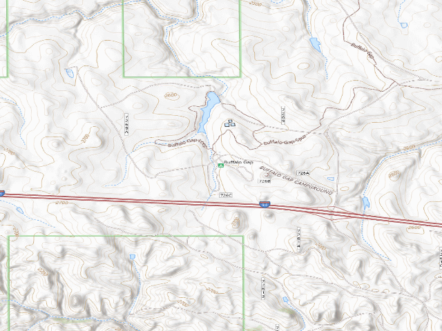 USGS topographic map of Buffalo Gap