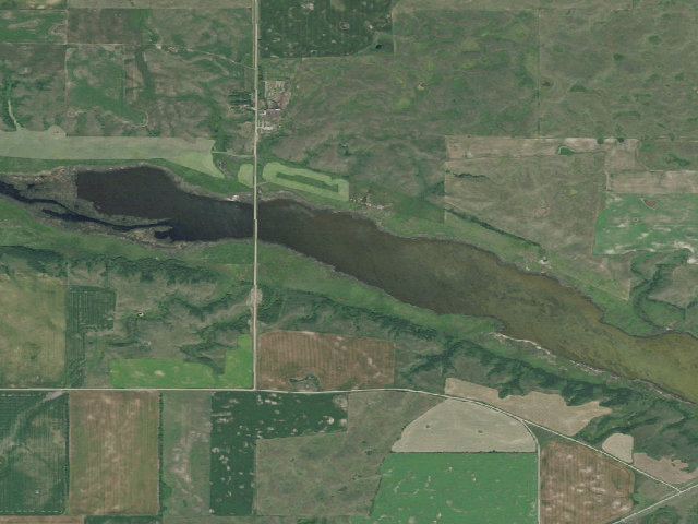 Aerial image of Buffalo Lake WMA (Pierce County)