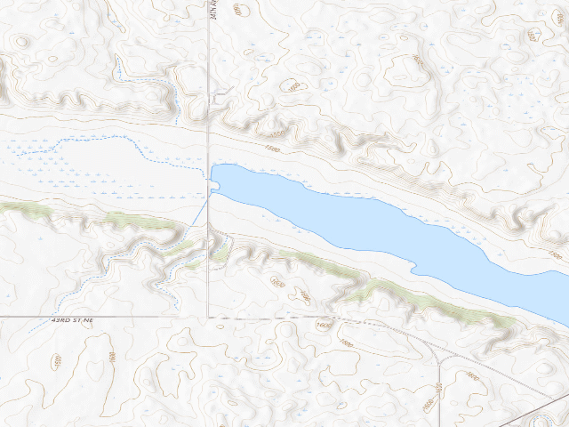 USGS topographic map of Buffalo Lake WMA (Pierce County)