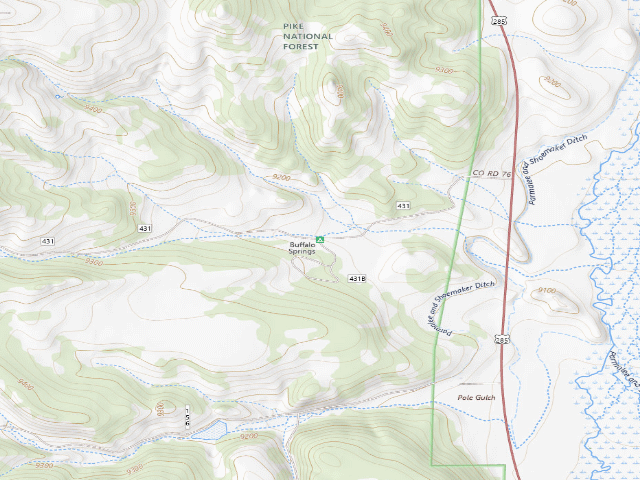 USGS topographic map of Buffalo Springs