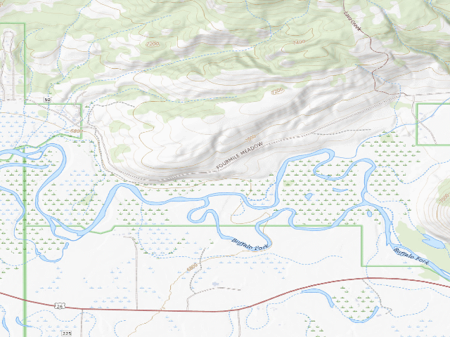 USGS topographic map of Buffalo Valley 1