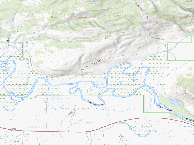 USGS topographic map of Buffalo Valley 3