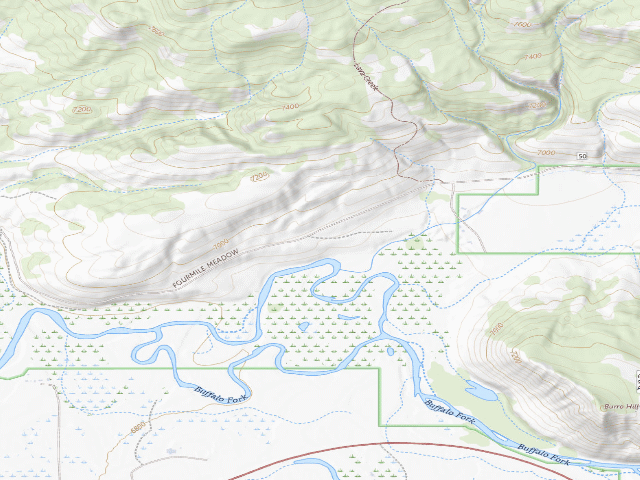 USGS topographic map of Buffalo Valley 5