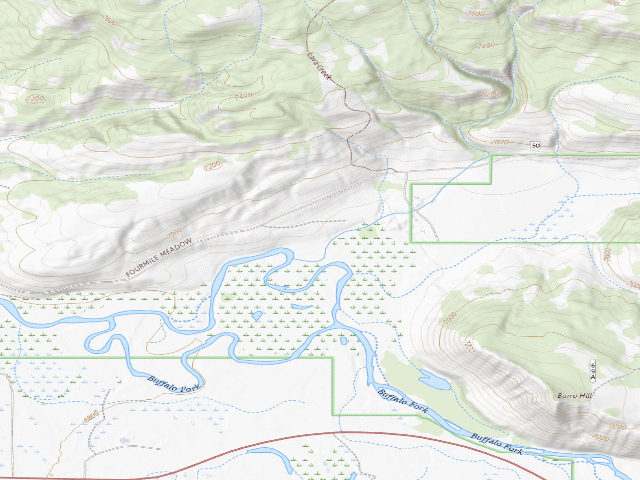 USGS topographic map of Buffalo Valley 7
