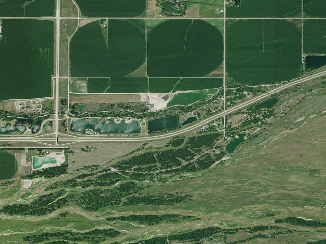 Aerial image of Bufflehead WMA