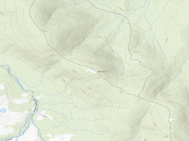 USGS topographic map of Buford Mountain Conservation Area