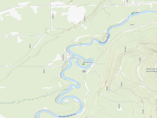USGS topographic map of Bull Bend