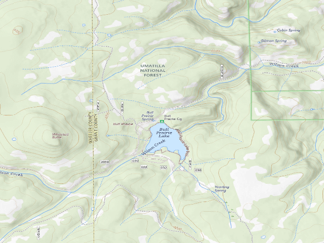 USGS topographic map of Bull Prairie Campground & Picnic