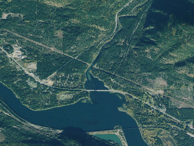 Aerial image of Bull River Campground