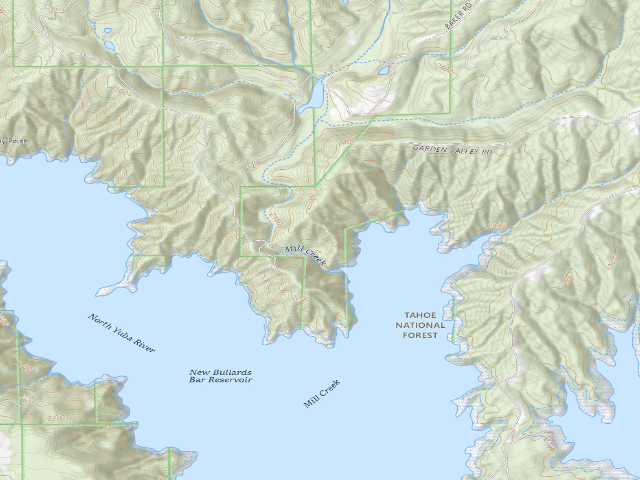 USGS topographic map of Bullards Lakeshore