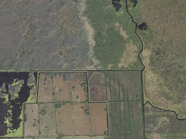 Aerial image of Bulldozer Cabin (Three Forks Conservation Area)