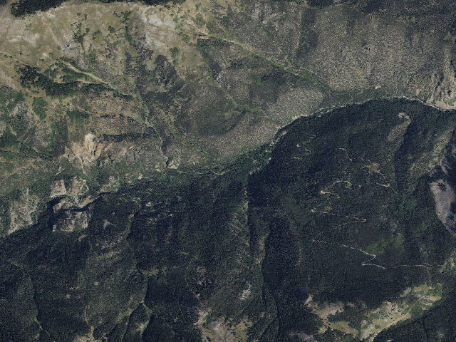 Aerial image of Bullion Falls Trail System