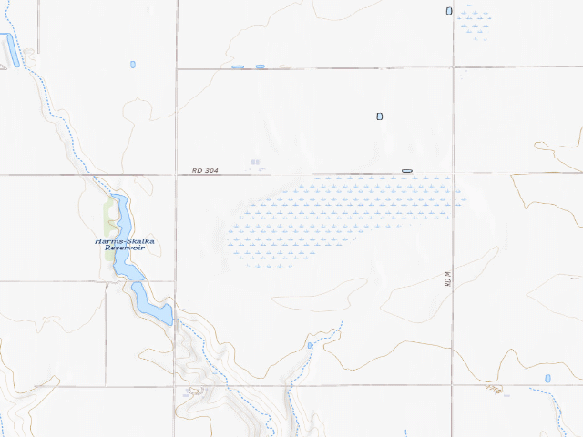 USGS topographic map of Bulrush WMA
