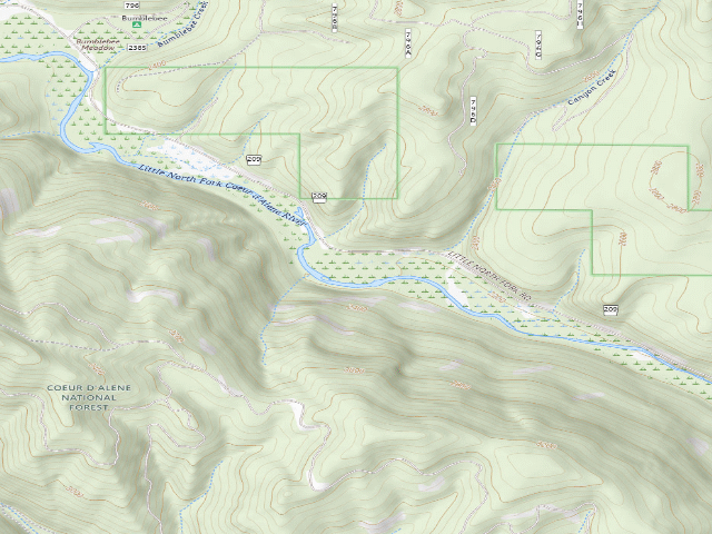 USGS topographic map of Bumblebee Meadow 2-4