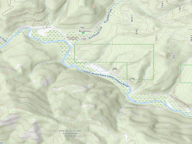 USGS topographic map of Bumblebee Meadow 3-2