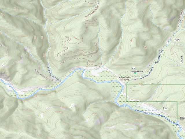 USGS topographic map of Bumblebee Meadow 4-4