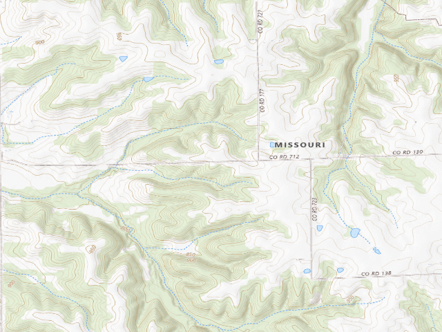USGS topographic map of Bunch Hollow Conservation Area