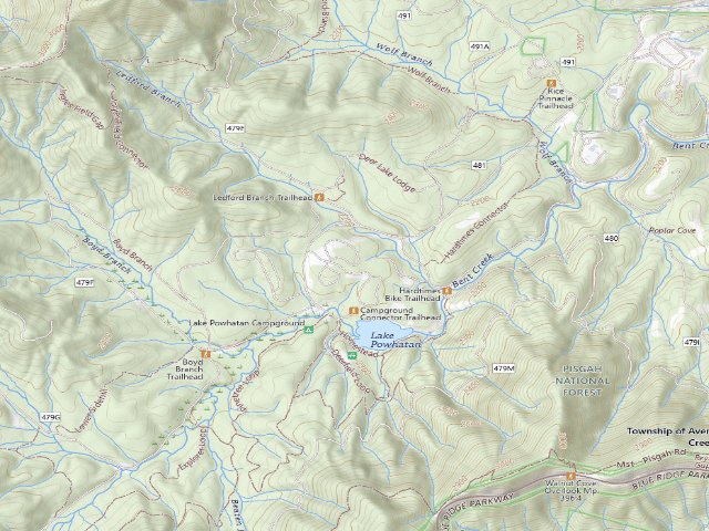 USGS topographic map of Buncombe County