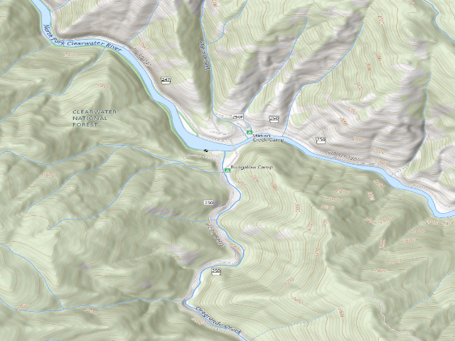 USGS topographic map of Bungalow Camp
