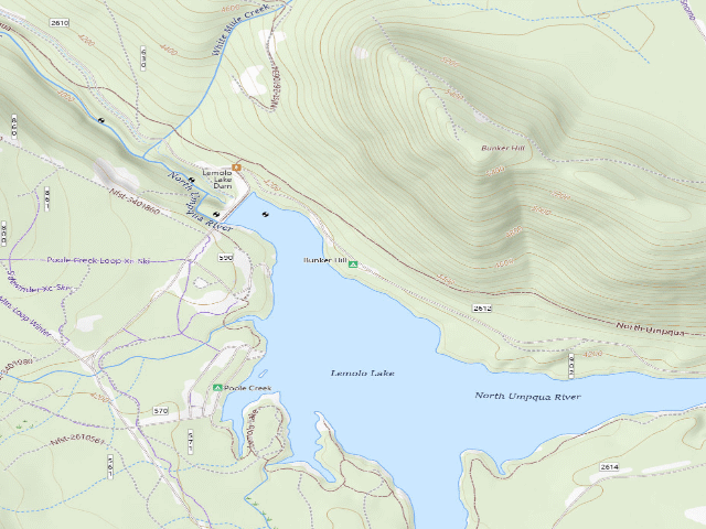 USGS topographic map of Bunker Hill