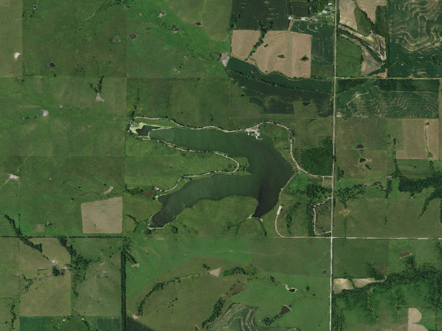 Aerial image of Burchard WMA
