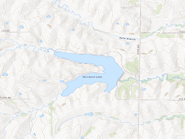 USGS topographic map of Burchard WMA