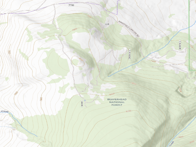 USGS topographic map of Burn Pile