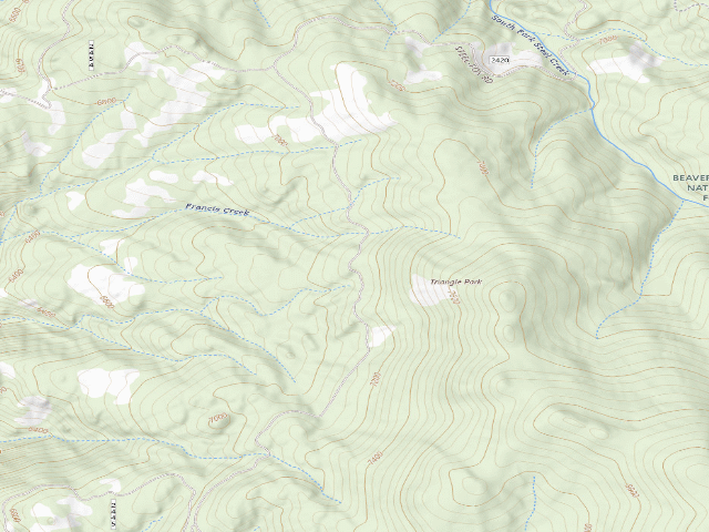 USGS topographic map of Burn Piles