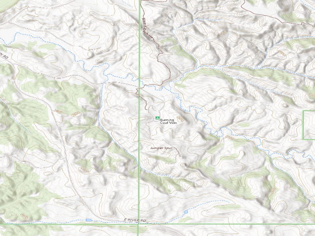 USGS topographic map of Burning Coal Vein