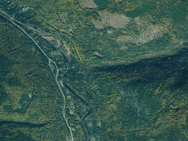 Aerial image of Burnt Creek