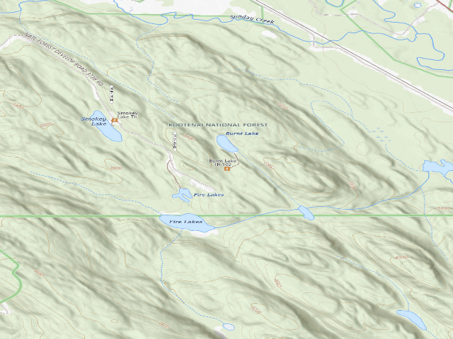 USGS topographic map of Burnt Lake Ds
