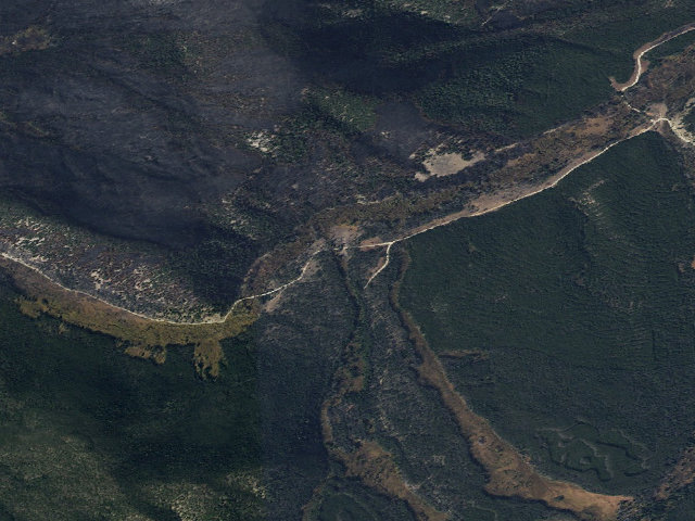 Aerial image of Burnt Log In Pit