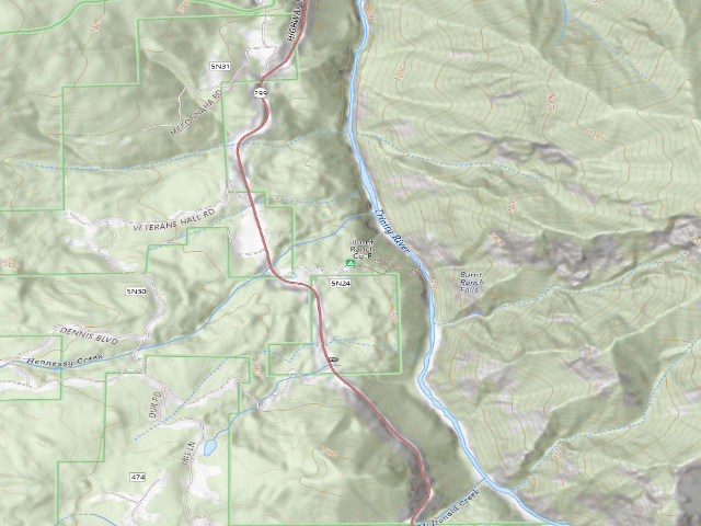 USGS topographic map of Burnt Ranch Cg-F